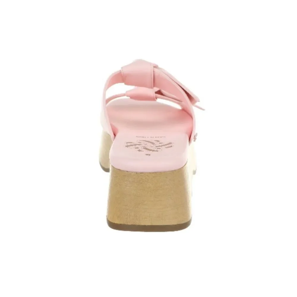 Sam & Libby Pink Platform Double Bow Tie Comfy Dress Sandals Shoes Size 11